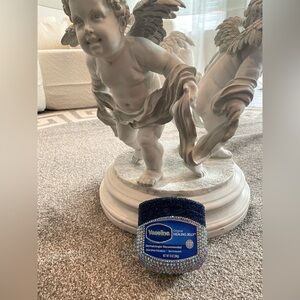 💎 Bling VASELINE jar; 13 oz, Midnight Sapphire & Moonstone Gray